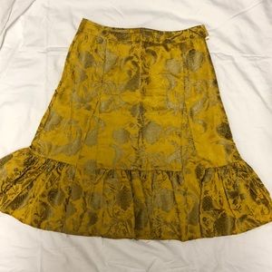 Gold jacquard skirt